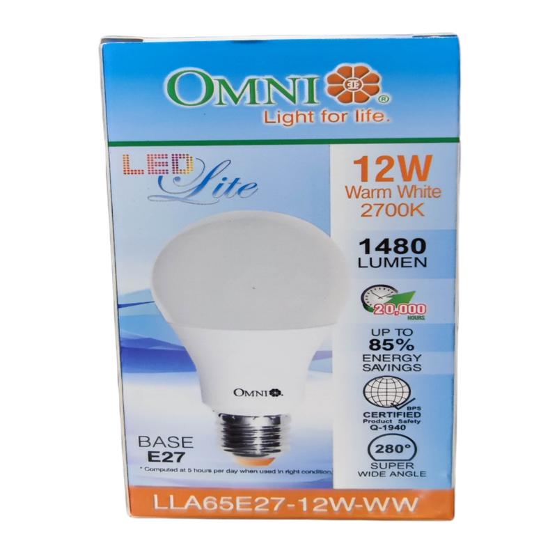 Omni 12W LED Bulb E27 220V A65 Available Warm White