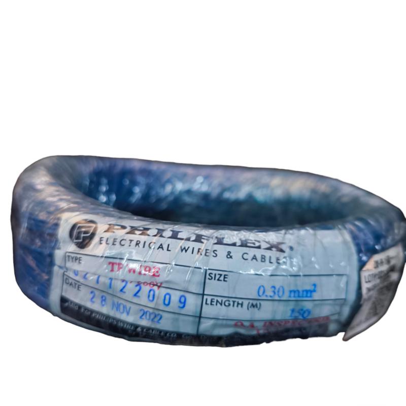 Philflex TF wire 18/7 0.75mm, Hook Up TF wire 0.75mm (Blue)