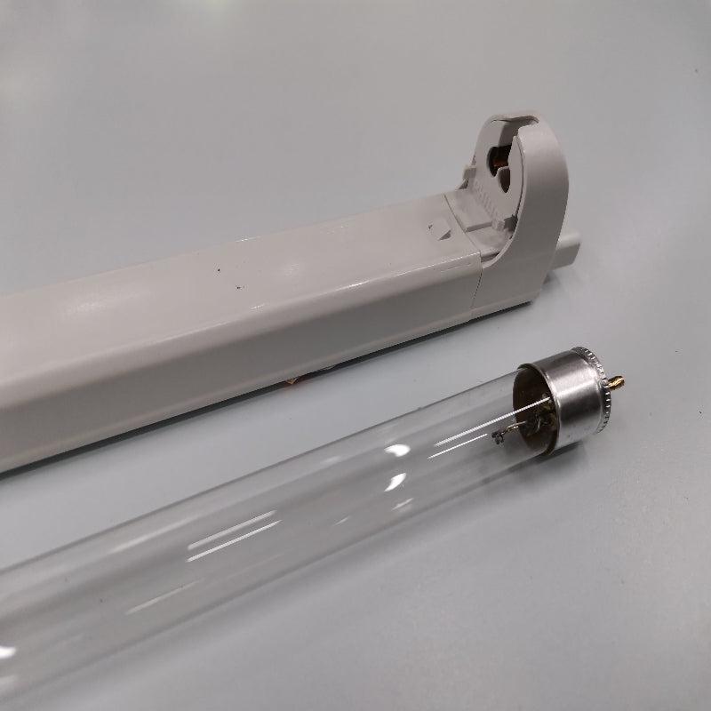 Philips 28W T-5 UV-C Germicidal Tube with Fixture, T5 Fluorescent Lamp 28 Watts Germicidal Tube w/ Fixture 220V (Philips Fixture)