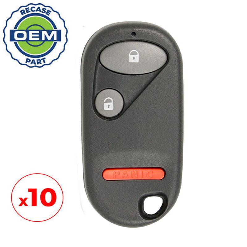 10 x 2001-2007 Honda Civic / Pilot / 3-Button Keyless Entry Remote / PN: 72147-S5A-A01 / NHVWB1U523 (OEM Recase)