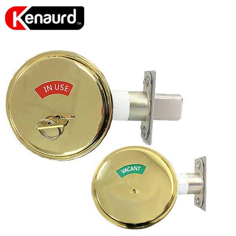 Premium Commercial Privacy Indicator Deadbolt  US3  Polished Brass   Grade 2