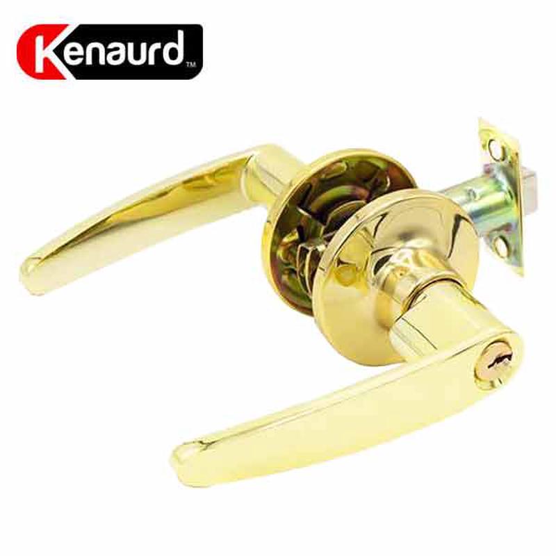 Premium Design #2 Entrance Lever Set - Grade 3 - Bright Brass