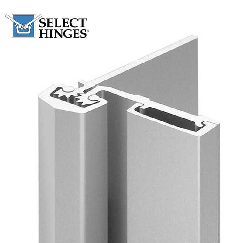 Select Hinges - 54 - 83\" - Geared Half Surface Concealed Continuous Hinges - Aluminum - Heavy Duty