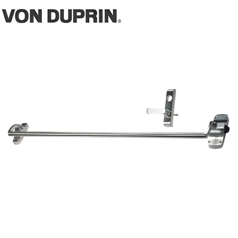 Von Duprin - 88L - Grade 1 - Rim Exit Bar - Wide Stile Crossbar - 48\" -  Classroom Function - Less Trim - Hex Key Dogging - Field Reversible - Left Hand Reverse - Bright Chrome 626/US26 Finish