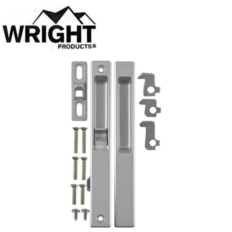 Wright - V1195 - Flush Mount Patio Door Latch - Optional Keying - Aluminum