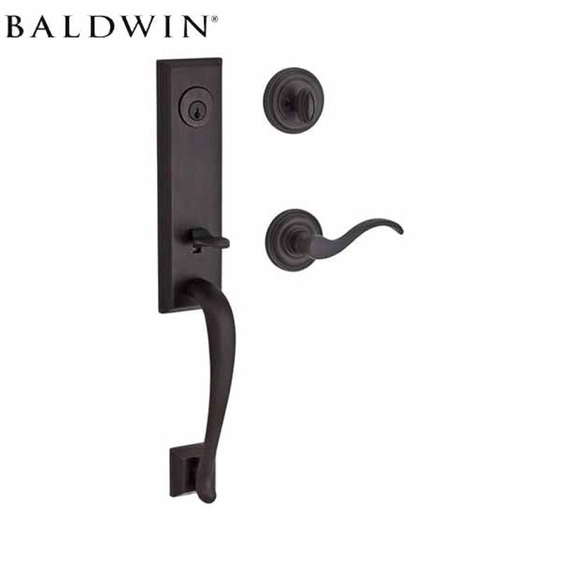 Baldwin - Reserve Del Mar Traditional Handleset - Single Cylinder Lever - Left Handed - Square Rose - Venetian Bronze - Grade 2