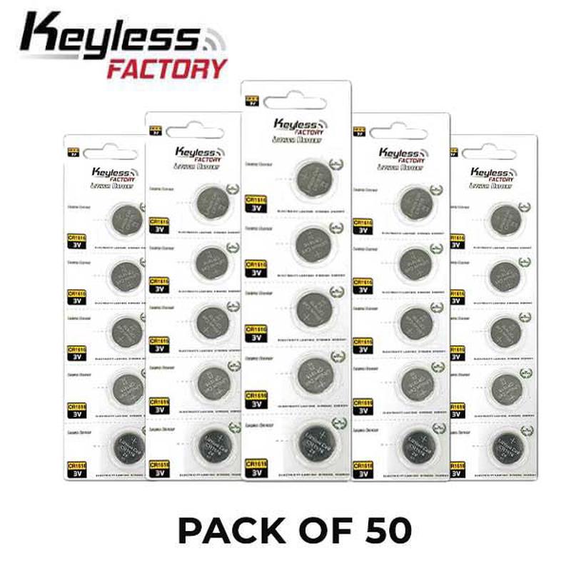 KeylessFactory - CR1616 - 3V Lithium Battery (50-Pack)