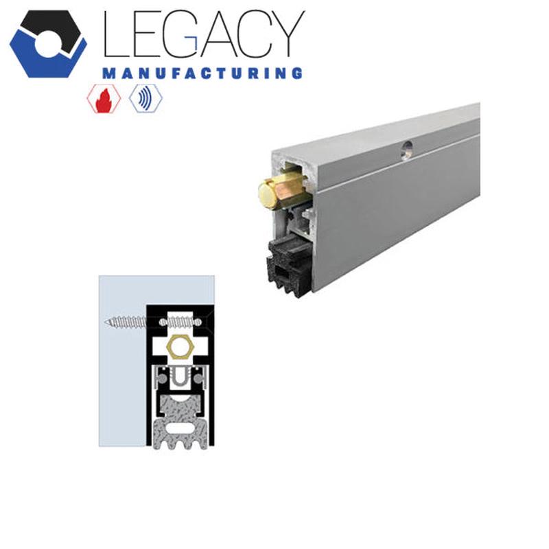 Legacy Manufacturing - 7263 - Semi-Mortised Automatic Door Bottom - 29/32\" x 1-15/16\" - Clear Anodized Aluminum - Optional Length